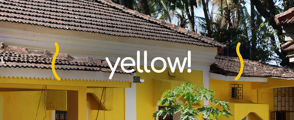 Goan house painted yellow