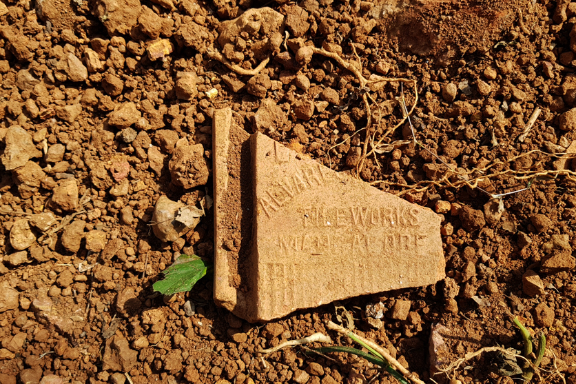 an old mangalore tile found in Old Goa